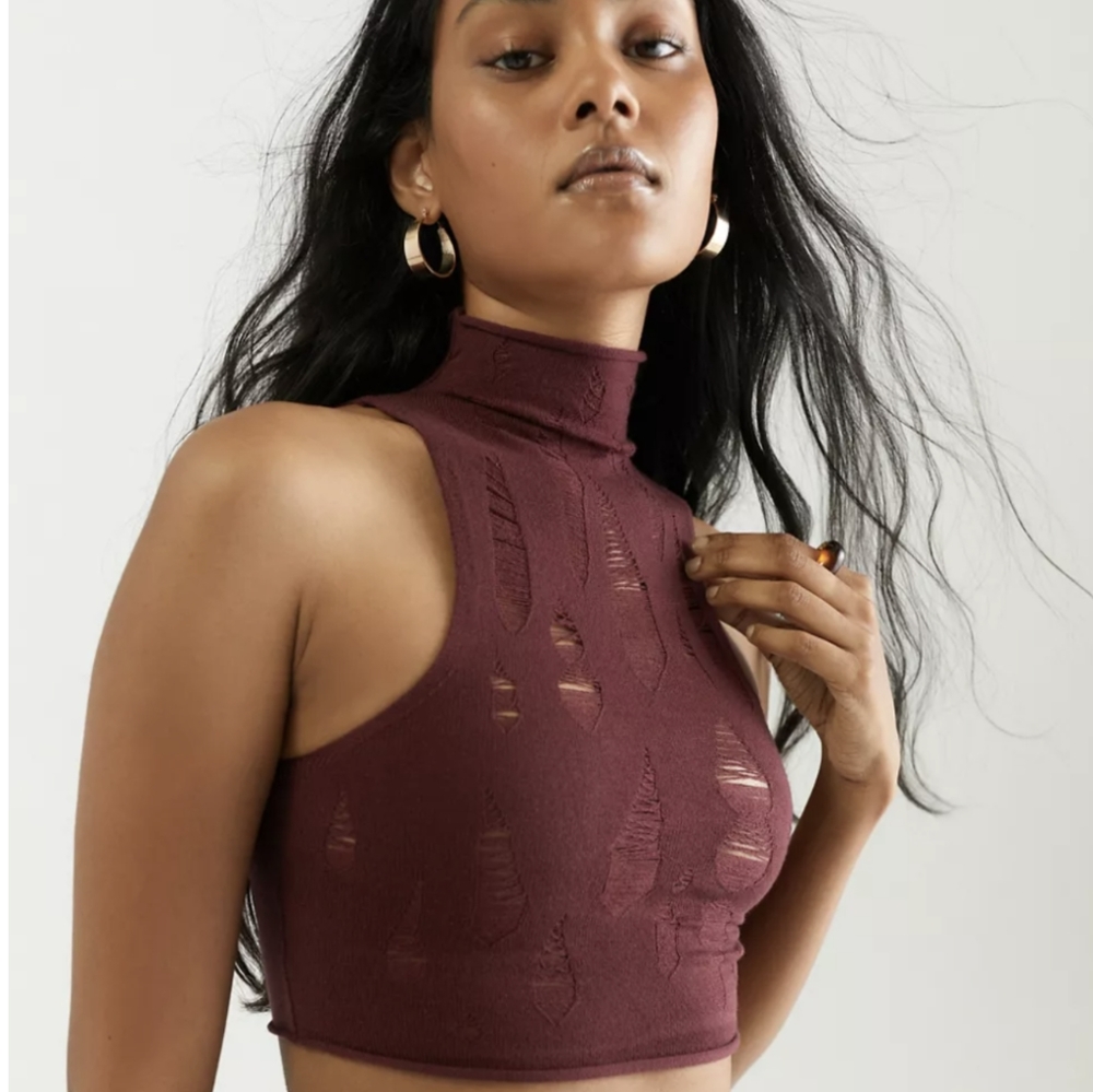 UO | Alix Distressed Sweater Tank Top